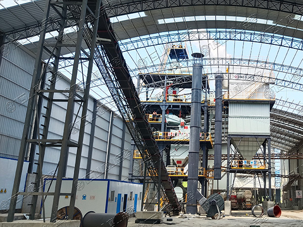 石粉料不用水洗砂，上套干法制砂樓